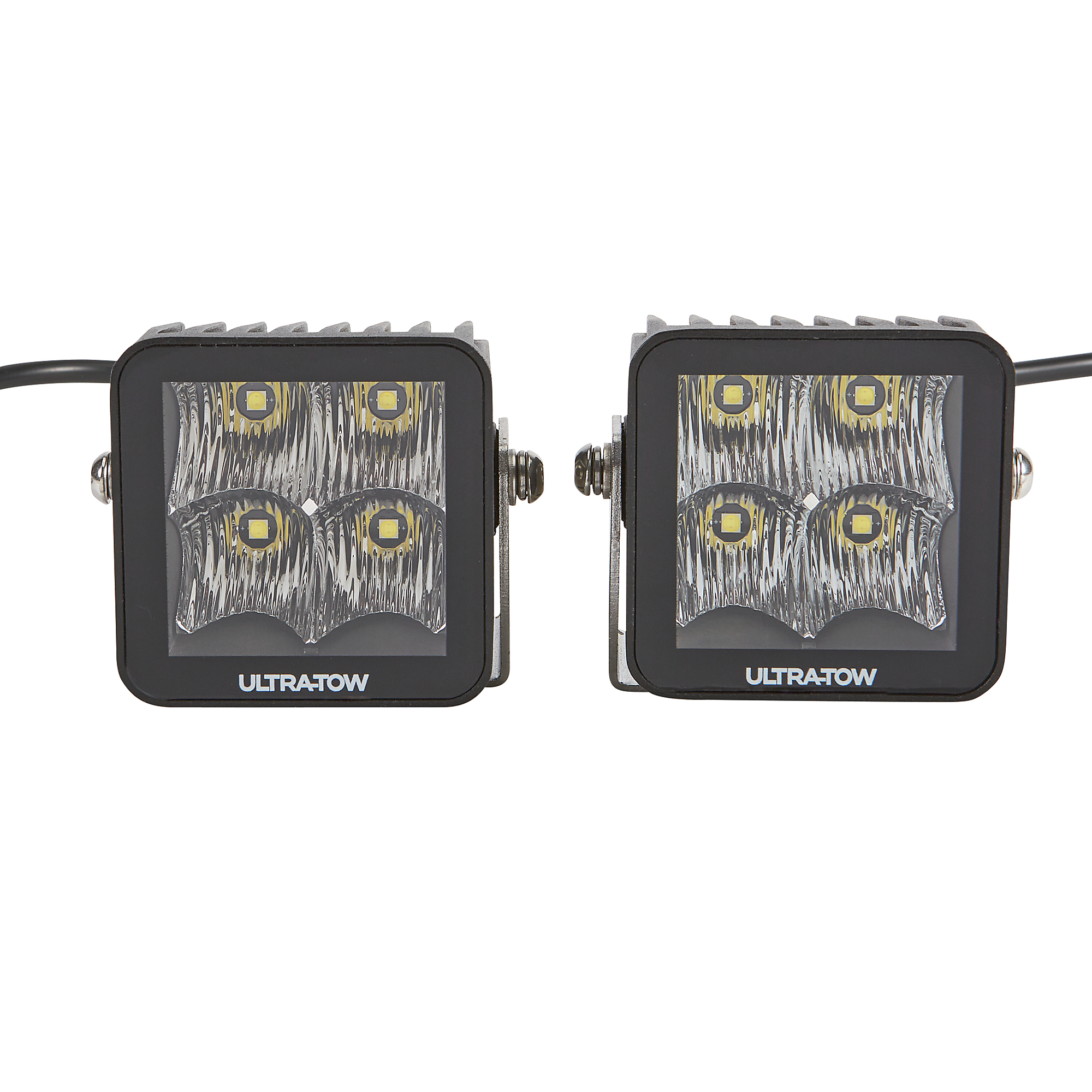 Ultra-Tow LED Worklights, 2-Pk., 3in., 2400 Lumens, Clear Lens